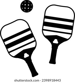 Pickleball Paddles Sign Symbol Icon Vector Illustration. EPS-10.
