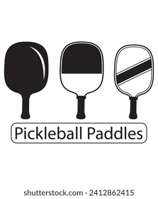 pickleball paddles vector illustration design