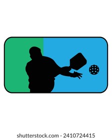 Pickleball Player logo Vector. You can use it as club logo, banner design etc.