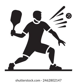 pickleball player vector  art Illustration 