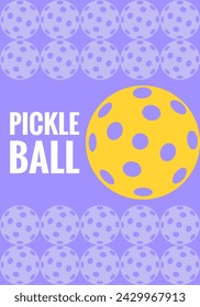Pickleball poster design. Abstract vector geometric cover for your digital graphic and print. 
