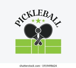 Pickleball, Printable Vector Illustration. Pickleball SVG. Great for badge t-shirt and postcard designs. Vector graphic illustration. svg