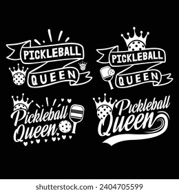 Pickleball quote typography t-shirt design illustrator