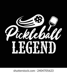 Pickleball quote typography t-shirt design illustrator