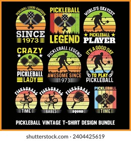 Pickleball quote vintage t-shirt design illustrator