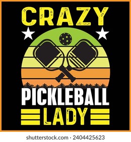 Pickleball quote vintage t-shirt design illustrator