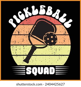 Pickleball quote vintage t-shirt design illustrator