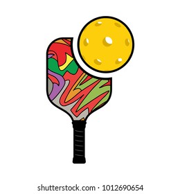 Pickleball racket illustration