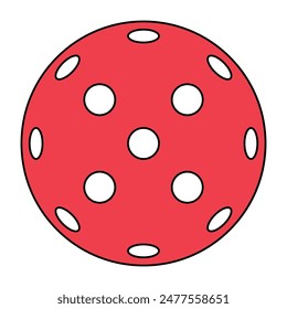 Pickleball racket sport, indoor ball paddle icon, web flat symbol vector illustration .