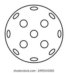Pickleball racket sport, indoor ball paddle icon, web flat symbol vector illustration .