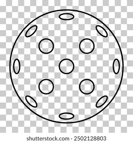 Pickleball racket sport, indoor ball paddle icon, web flat symbol vector illustration .