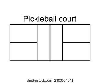 Pickleball racket sport, indoor court paddle icon, web flat symbol vector illustration .