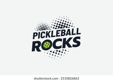 pickleball rocks lettering for t shirt, merchandise, banner, etc.