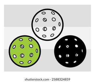 Pickleball, Pickleball Silhouette, ball Clipart,