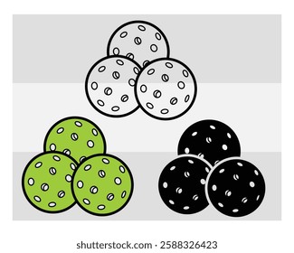 Pickleball, Pickleball Silhouette, ball Clipart