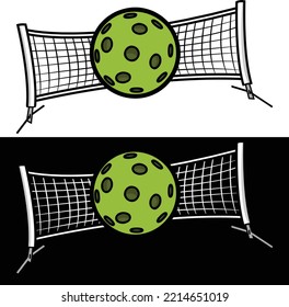 pickleball sport equipment - Pickleball Vector Illustration.