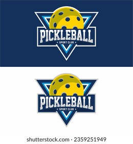 Pickleball sport logo design vector illustration