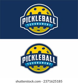 Ilustración vectorial del logo deportivo de Pickleball