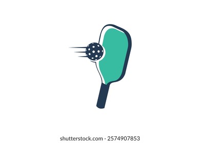 Pickleball sport logo design vector