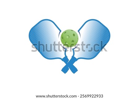 Pickleball sport logo design vector