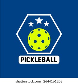 pickleball sport logo vector design template, emblem vector pickleball tournament logo design vector illustration