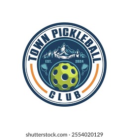 pickleball sport logo vector illustration