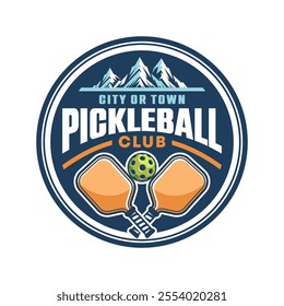 pickleball sport logo vector illustration