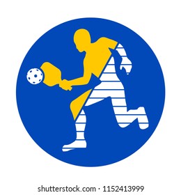 Pickleball sport symbol