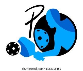 Pickleball sport symbol