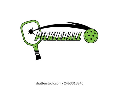 PICKLEBALL SPORTS TEAM VECTOR TEMPLATE LOGO DESIGN