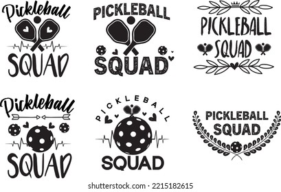 Pickleball Squad Printable vector design 