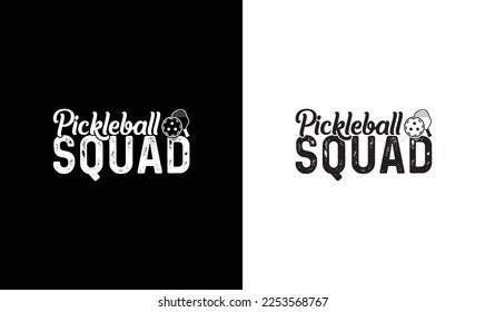 Pickleball Squad T shirt design, typography