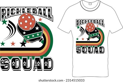 Pickleball Squad- Pickleball T Shirt Design, Funny Pickleball Shirt,Mens Pickleball Legend T Shirt, Funny Sarcastic Pickle Ball Lovers Paddle Tee for Guys, Eat Sleep Pickle Ball.