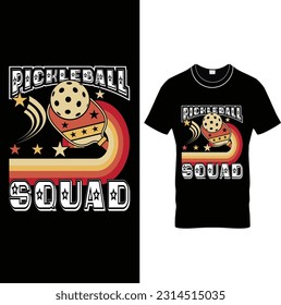 Pickleball Squad- Pickleball T Shirt Design, Funny Pickleball Shirt,Mens Pickleball Legend T Shirt, Funny Sarcastic Pickle Ball Lovers Paddle Tee for Guys, Eat Sleep Pickle Ball.
