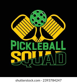 pickleball Squad typography t-shirt design,  pickle ball sports shirts  vector illustration 