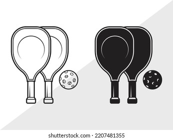 Pickleball Svg Printable Vector Illustration Stock Vector (Royalty Free ...