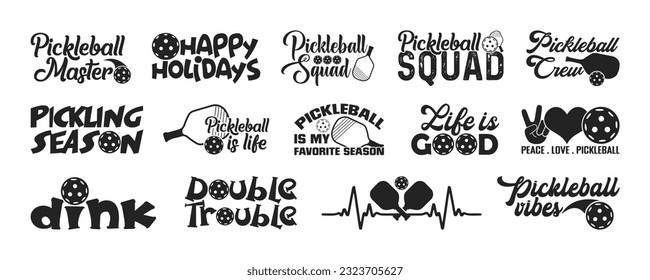 Pickleball T shirt Design Bundle, Vector Pickleball T shirt  design, Pickleball shirt,  Pickleball typography T shirt design Collection