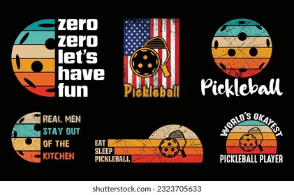 Pickleball T shirt Design Bundle, Vector Pickleball T shirt  design, Pickleball shirt,  Pickleball typography T shirt design Collection