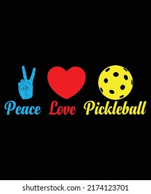 Pickleball T shirt Design Graphics Template