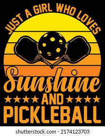 Pickleball T shirt Design Graphics Template