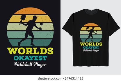 Pickleball t shirt design retro vintage Pickleball t shirt typography vector Pickleball 