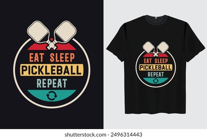 Pickleball t shirt design retro vintage Pickleball t shirt typography vector Pickleball 