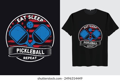 Pickleball t shirt design retro vintage Pickleball t shirt typography vector Pickleball 