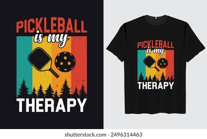 Pickleball t shirt design retro vintage Pickleball t shirt typography vector Pickleball 
