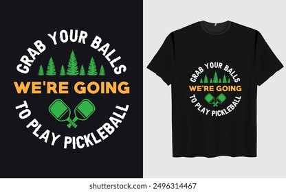 Pickleball t shirt design retro vintage Pickleball t shirt typography vector Pickleball 