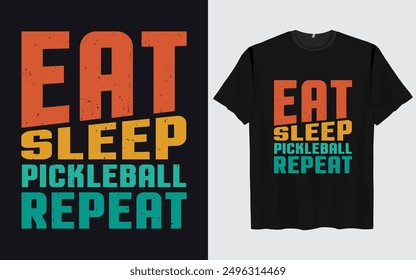 Pickleball diseño de camiseta retro vintage Pickleball camiseta tipografía Vector Pickleball 