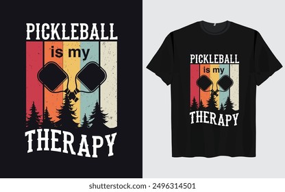 Pickleball t shirt design retro vintage Pickleball t shirt typography vector Pickleball 
