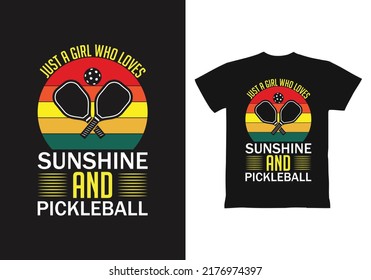 Pickleball T Shirt Design Template