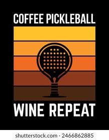 Pickleball t-shirt design art illustration 