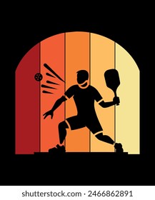 Pickleball t-shirt design art illustration 